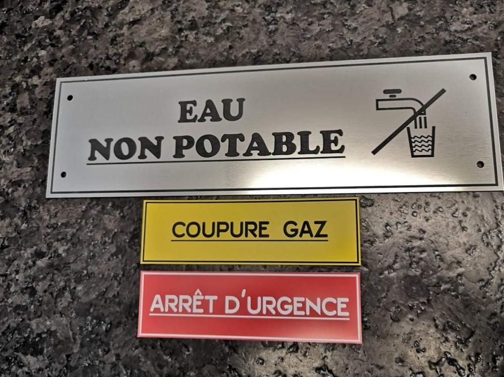 plaque eau non potable